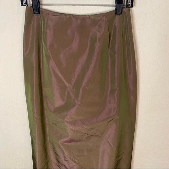 Harold's Vintage Long Skirt in Dusty Rose Olive Sz 6 - Picture 6 of 8